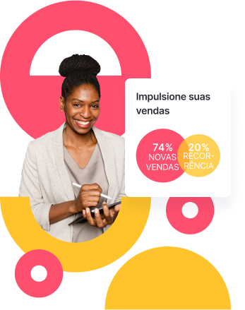 Cliente pronta para investir em marketing e gráfico de vendas